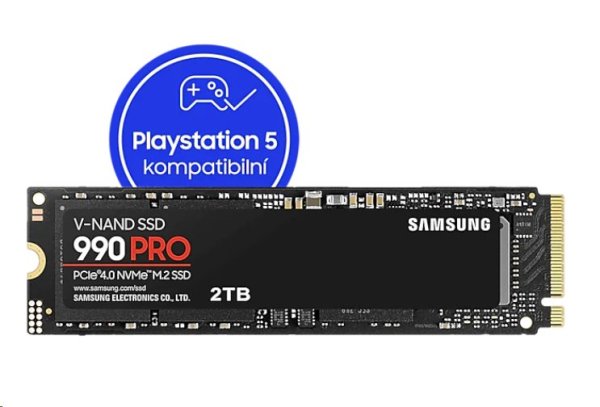 SAMSUNG 990 PRO PCIe 4.0 NVMe SSD M.2 2TB PCIe 4.0 x4 NVMe 2.0 (čtení max. 7450MB/s, zápis max. 6900MB/s)