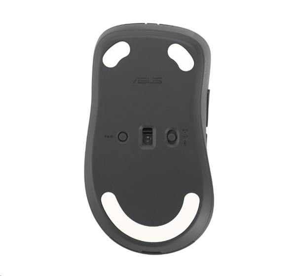 ASUS Wireless Mouse MD102/Kancelářská/Optická/Pro praváky/1 600 DPI/USB+BT/Tmavě šedá