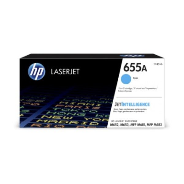 Toner CLJ CF451A, HP 655A azurový (10 500 stran)