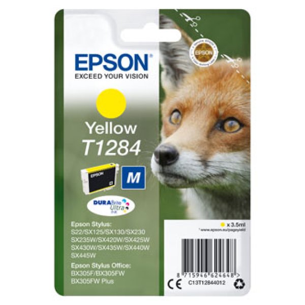 Náplň Epson C13T12844022 (M) žlutá blistr s RF / akustickým alarmem