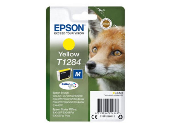 Náplň Epson C13T12844022 (M) žlutá blistr s RF / akustickým alarmem