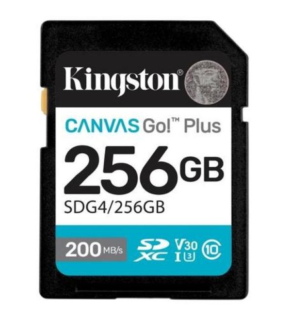 Kingston paměťová karta 256GB microSDXC Canvas Go Plus Gen4 C10 UHS-I U3