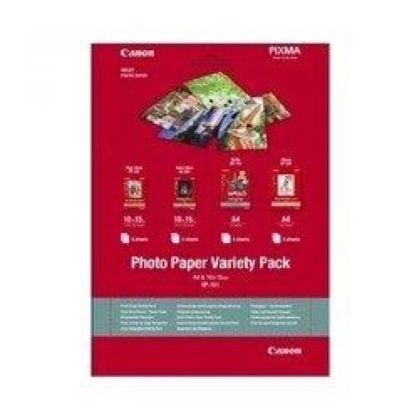 Canon Variety Pack VP-101 - 20 listy sada fotografického papíru - pro PIXMA MG2550, MG3550, MG3650, MG5750, MG5751, MG6450, MG6850, MG7150, MG7750, MG7751