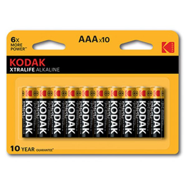 Baterie jednorázová alkalická, tužková, AAA, 1.5V, Kodak, blistr, 10-pack, KOD-LR3XTBL10, Alkaline XTRALIFE?v=1757454004