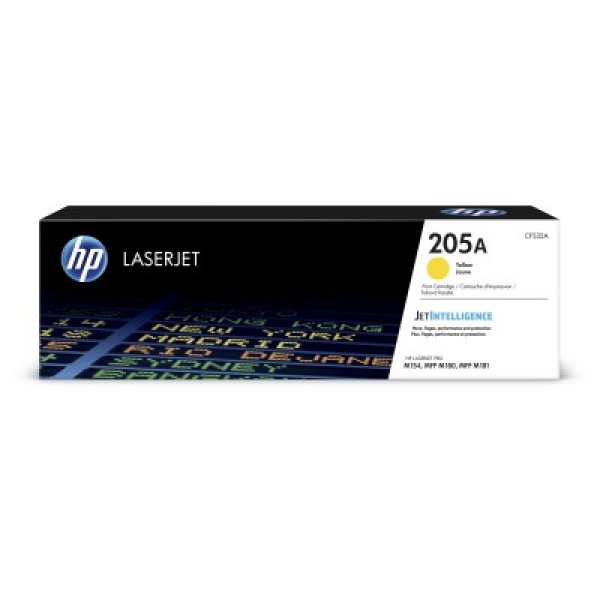 Toner HP CF532A, HP 205A žlutý (900 stran)