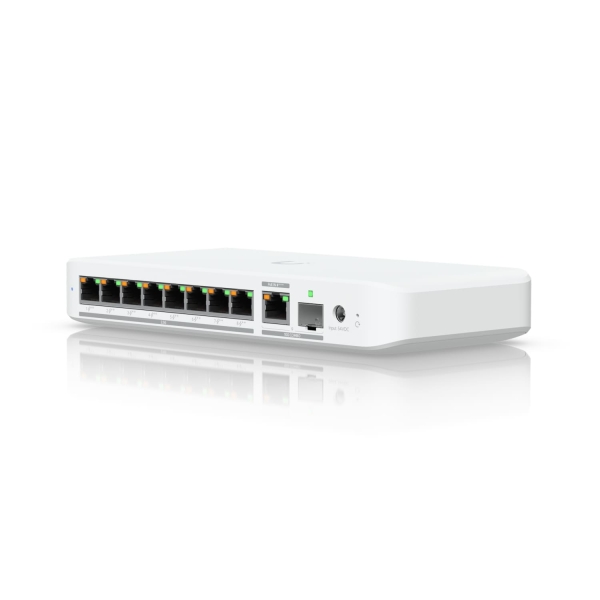 Ubiquiti UniFi Switch Flex 2.5G PoE (USW-Flex-2.5G-8-PoE), 8-Port 2.5Gbt PoE++, 1x 10GbE RJ45/SFP+, PoE- budget 196W