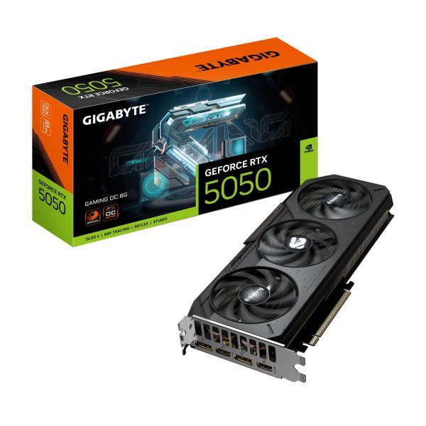 GIGABYTE VGA NVIDIA GeForce RTX 5050 GAMING OC 8G, 8G GDDR6, 2xDP, 2xHDMI