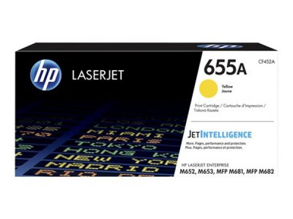 Toner CLJ CF452A, HP 655A žlutý (10 500 stran)