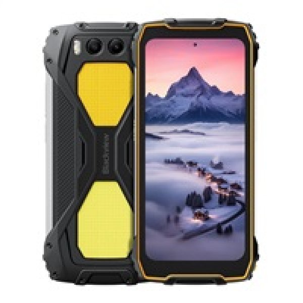 Rugged Smartphone Blackview BV7300 4G G81 6GB 256GB 15000-45W A14-D4, Night, Lights, Black w Yellow [No Charger]