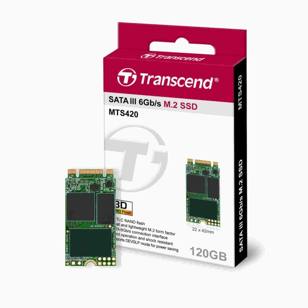 TRANSCEND Industrial SSD MTS420 120GB, M.2 2242, SATA III 6Gb/s, TLC