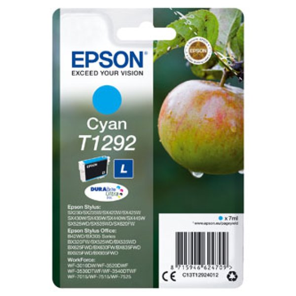 Náplň Epson C13T12924022 (L) azurová blistr s RF / akustickým alarmem