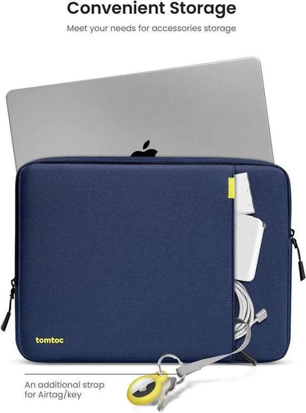 tomtoc Sleeve Kit - 16" MacBook Pro/ 15,3“ MacBook Air, námořní modrá