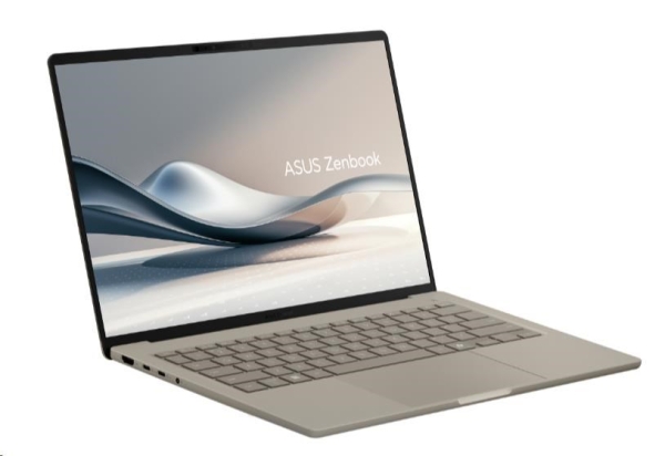ASUS NTB Zenbook A14 (UX3407RA-OLED024X), X1E-78-100, 14" 1920 x 1200, 32GB, 1TB SSD, Adreno, W11 Pro, Beige