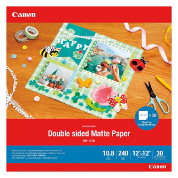 Canon  PAPÍR DOUBLE MATTE PHOTO PAPER(MP-101D)  MP-101D 12x12 30