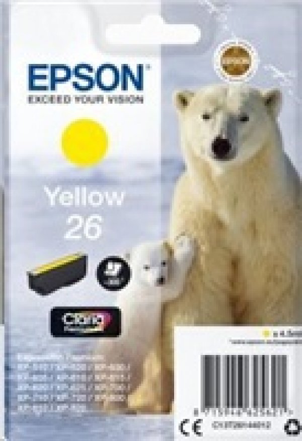 Náplň Epson 26, C13T26144012 žlutá blistr