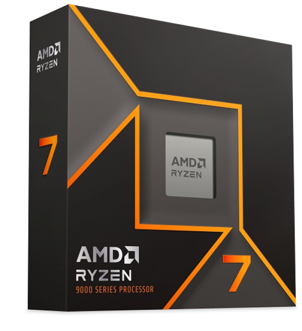 AMD cpu Ryzen 7 9700X AM5 Box (bez chladiče, 3.8GHz / 5.5GHz, 8+32MB cache, 65W, 8x jádro, 16x vlákno, grafika), Zen5 Granite Ridge AM5