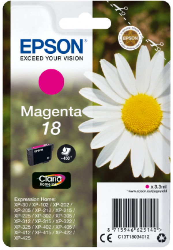 Náplň EPSON C13T18034010 purpurová (3,3 ml)