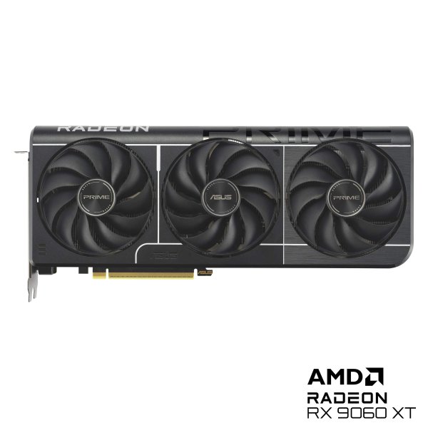 ASUS VGA AMD Radeon RX 9060 XT PRIME OC 16GB, RX 9060 XT, 16GB GDDR6, 2xDP, 1xHDMI