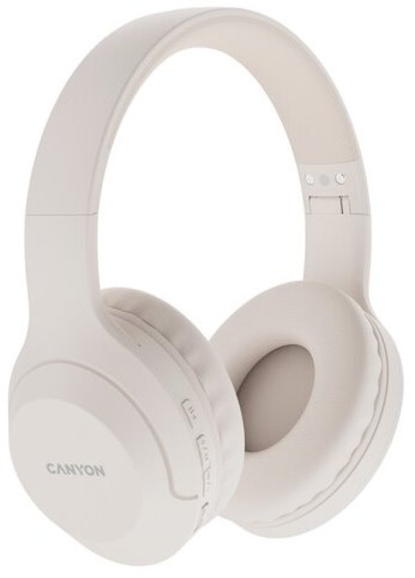 CANYON headset BTHS-3, USB-C, BT V5.1 JL6956, baterie 300mAh až 15h, 20Hz-20KHz, béžová (slonová kost)