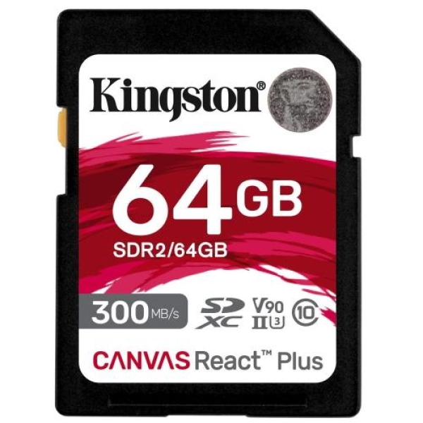 KINGSTON SD card SDXC 64GB Canvas React Plus
