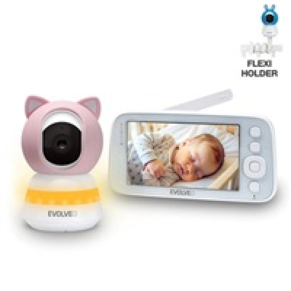 EVOLVEO Baby Monitor N5 - Set videochůvičky s 360° dohledem, obousměrnou komunikací a ukolébavkami,