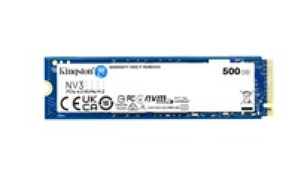 KINGSTON NV3 SSD NVMe M.2 500GB PCIe Gen 4x4 NVMe (čtení max. 5000MB/s, zápis max. 3000MB/s)