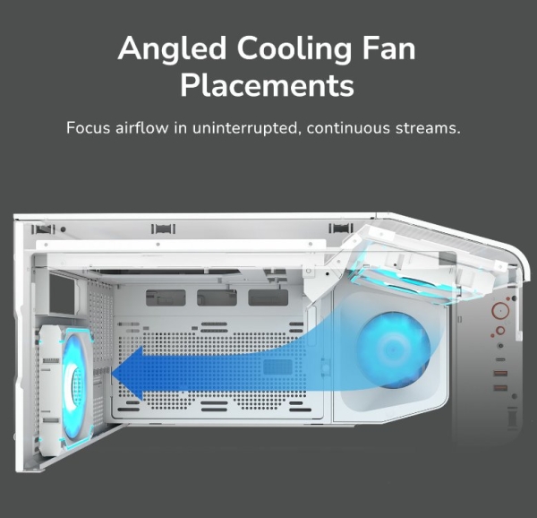 COUGAR PC skříň FV270 White Mid tower tempered curved glass perimeter quick detachable air filters up to 9 fans