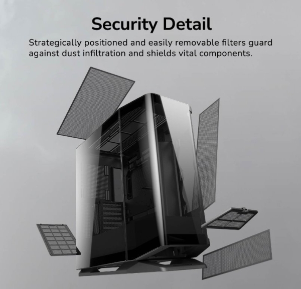 COUGAR PC skříň FV270 White Mid tower tempered curved glass perimeter quick detachable air filters up to 9 fans