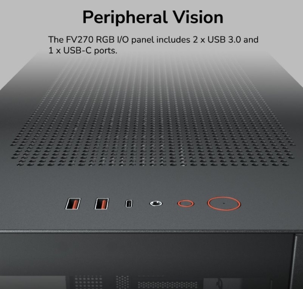 COUGAR PC skříň FV270 White Mid tower tempered curved glass perimeter quick detachable air filters up to 9 fans