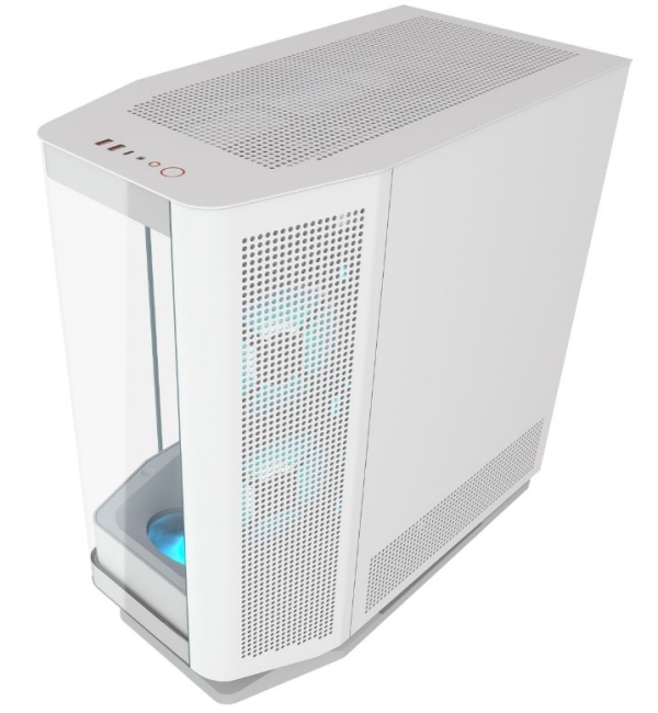 COUGAR PC skříň FV270 White Mid tower tempered curved glass perimeter quick detachable air filters up to 9 fans