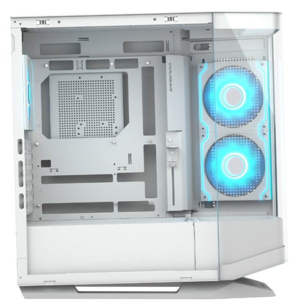 COUGAR PC skříň FV270 White Mid tower tempered curved glass perimeter quick detachable air filters up to 9 fans