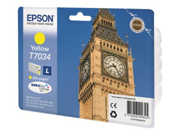 Náplň EPSON C13T70344010 žlutá (800 stran)