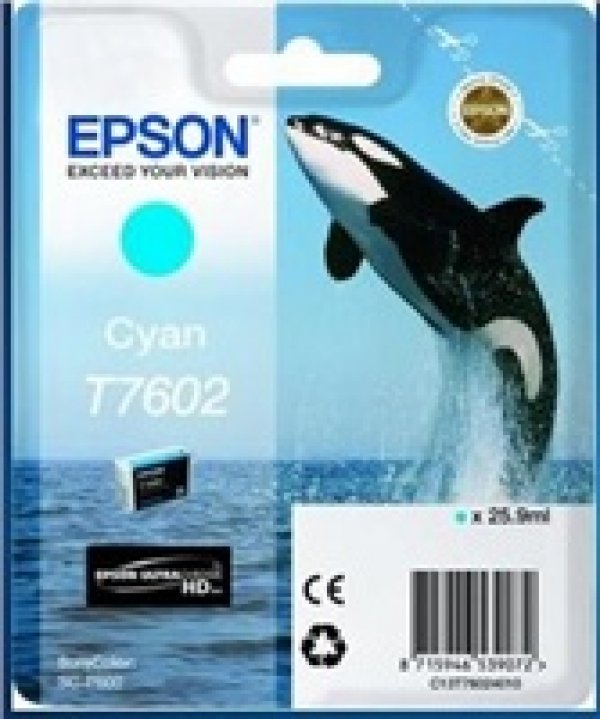 Náplň Epson C13T76024010 azurová blistr