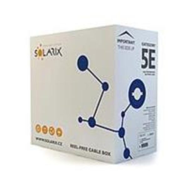 Instalační kabel Solarix STP, Cat6A, drát, LSOH, cívka 500m SXKD-6A-STP-LSOH