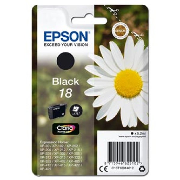 Náplň EPSON C13T18014012 černá (5,2 ml)