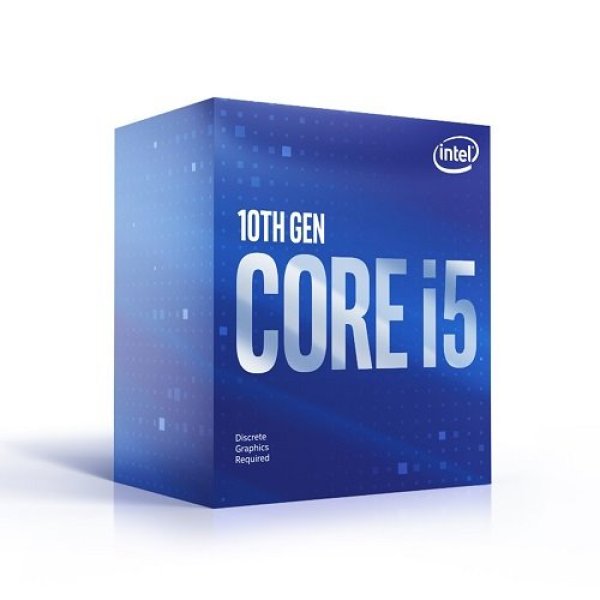 INTEL cpu CORE i5-10400F socket1200 Comet Lake BOX 65W 10.generace (s chladičem, 2.9GHz turbo 4.3GHz, 6x jádro, 12x vlákno, 12MB cache, pro DDR4 do 2666, bez grafiky), virtualizace