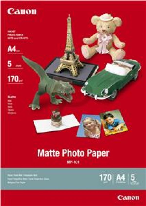 Canon Matte Photo Paper, foto papír, matný, bílý, A4, 170 g/m2, 5 ks, 7981A042, inkoustový