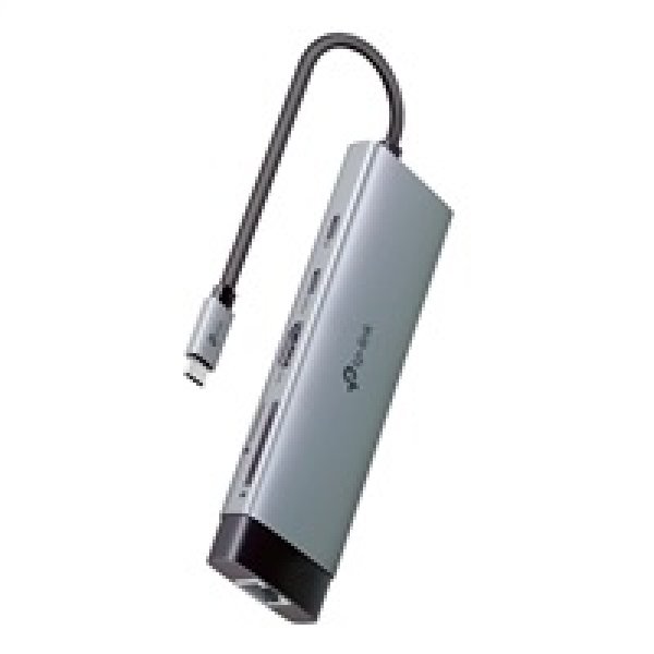 TP-Link UH9120C USB-C hub 9v1 (3xUSB3.2Gen1,1xUSB-C3.2Gen1, 1xGbE, 1xHDMI, 1xSD, 1xmicroSD, PD 100W)?v=1749758401