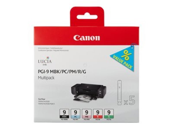 Náplň Canon PGI-9 MBK/PC/PM/R/G 5-pack