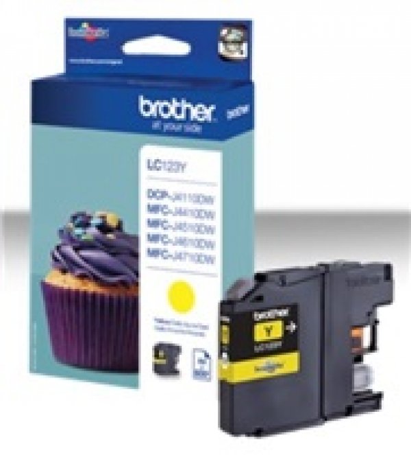 Náplň BROTHER LC 123Y žlutá (600 stran)