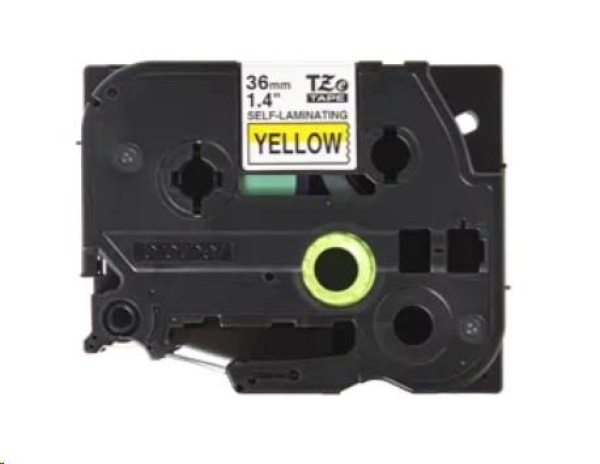 BROTHER TZESL661 - kazeta TZ šířky 36mm, lamino TZE-SL661, žlutá/černé písmo