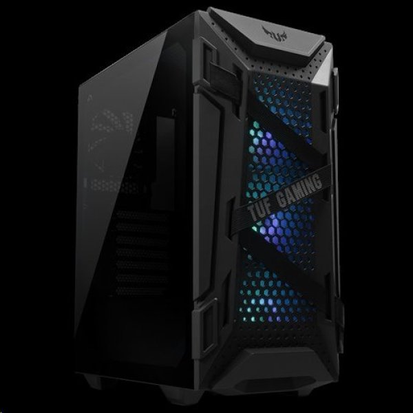 ASUS case TUF GAMING GT301 BLACK AURA, ATX Tower, černá, bez zdroje