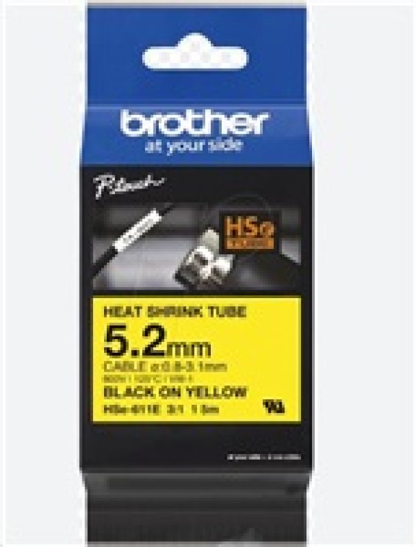 BROTHER smršťovací bužírka - HSE-611E žlutá pro E300VP H300 H500 E550 P700 P750 D800 P900 P950 - 5,2 / o 0,8-3,1 / 3:1?v=1755466814