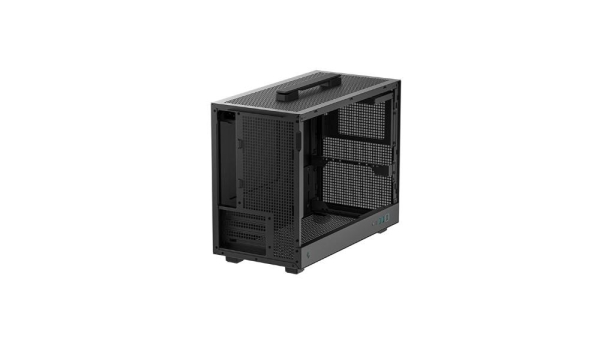 DEEPCOOL Case CH160 PLUS, mATX, Průhledná bočnice, černá