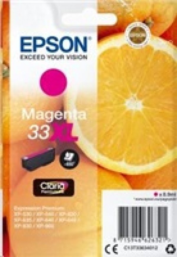 Náplň EPSON C13T33634012, T33XL purpurová (8,9 ml)