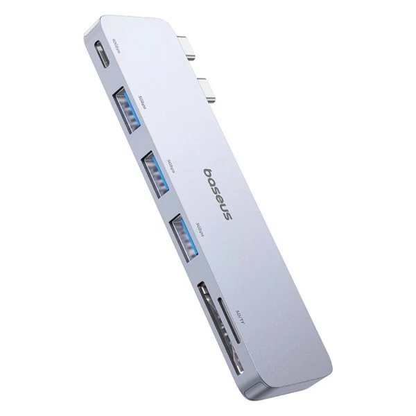 Baseus Dokovací stanice Ultra Joy 6v1 (USB-C PD, 3xUSB 3.0, SD/TF) šedá?v=1750104003