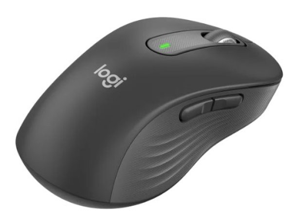 Logitech M650L/Kancelářská/Laserová/Bezdrátová USB + Bluetooth/Šedá