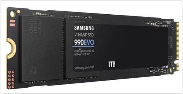 SSD Samsung 990 EVO 1000GB - formát M.2; čtecí rychlost až 5000 MB/sec; zapisovací rychlost až 4200 MB/sec
