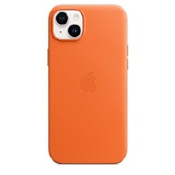 iPhone 14+ Leather Case with MagSafe - Orange