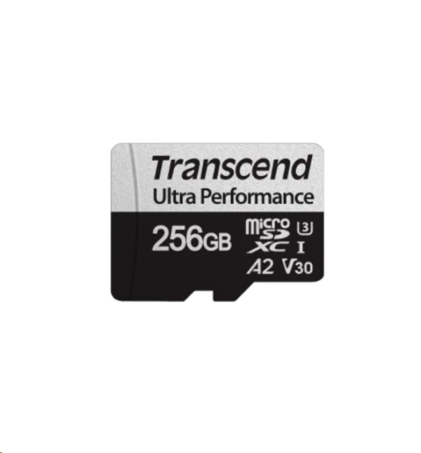 TRANSCEND MicroSDXC karta 256GB 340S, UHS-I U3 A2 Ultra Performace 160/125 MB/s